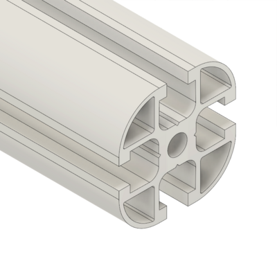MODULAR SOLUTIONS EXTRUDED PROFILE<br>45MM X 45MM ROUND, CUT TO THE LENGTH OF 1000 MM